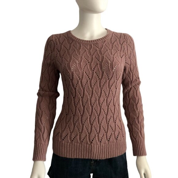 Sweaters - Loft Dusty Pink Crew Neck Pullover Sweater Small